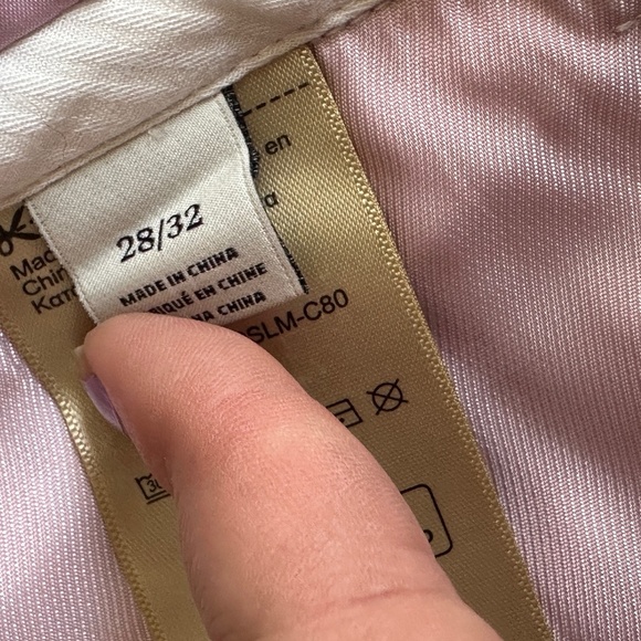 Scotch & Soda Amsterdam Lowry Stripe Slim Fit Pants In Blue Pink White Size 28 - Picture 7 of 10